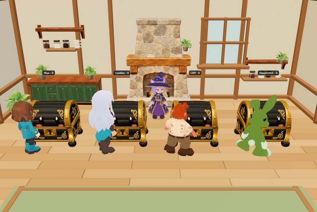 Chest Intentions: four players and four hungry treasure chests